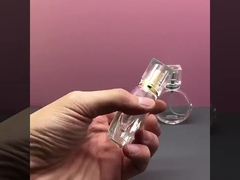 بطری عطر شیشه ای 25ML بطری عطر تخت و گرد قابل حمل